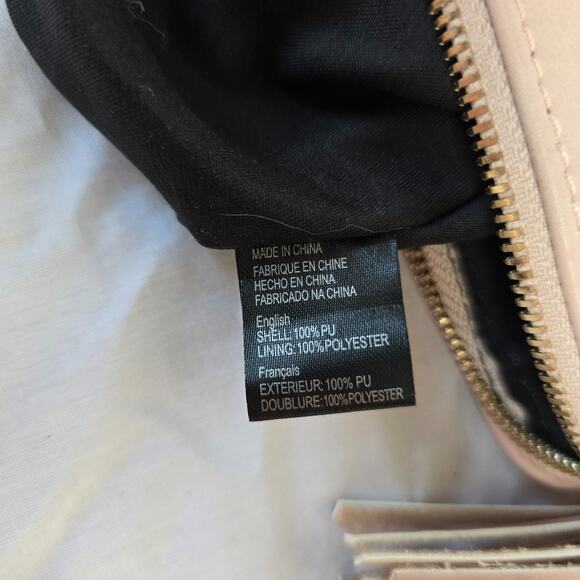 Mali + Lili Crossbody Bag Pink Faux Leather Magnetic Flap w/ Zipper Closure EUC - Picture 11 of 16